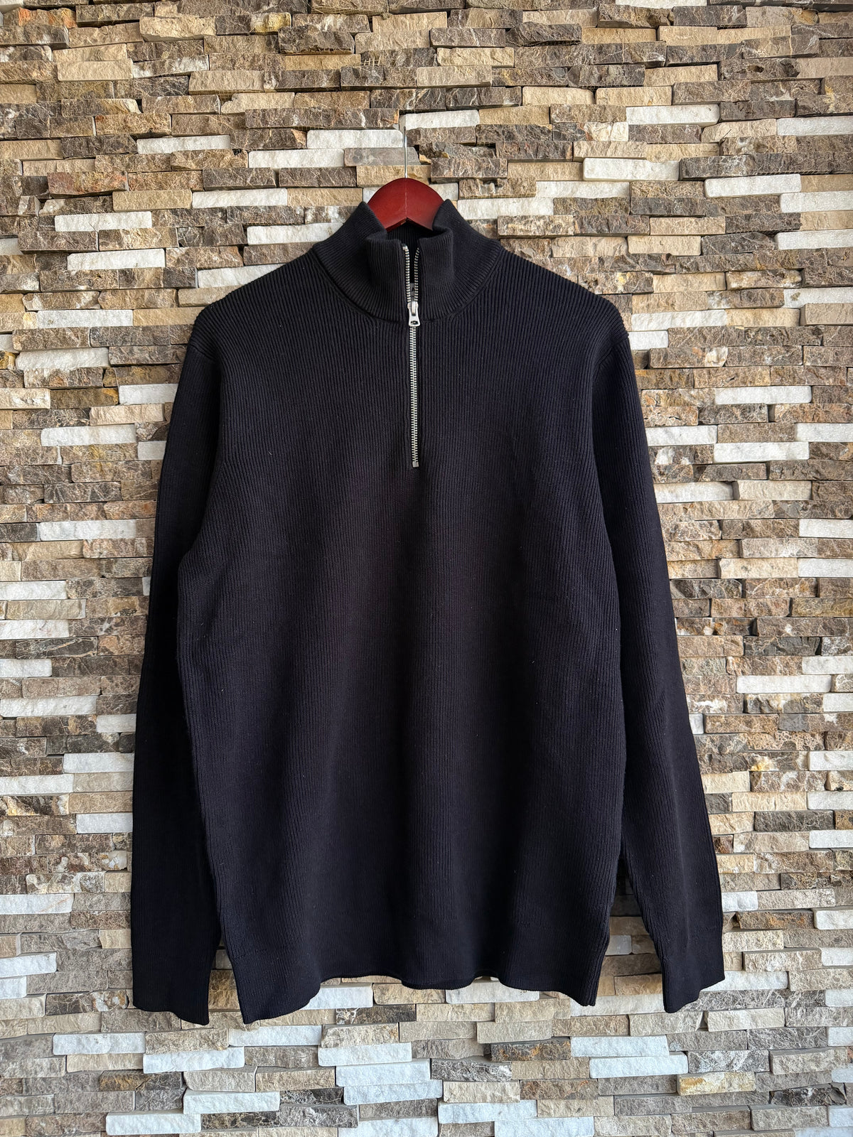 Men quarter zipper in Navy