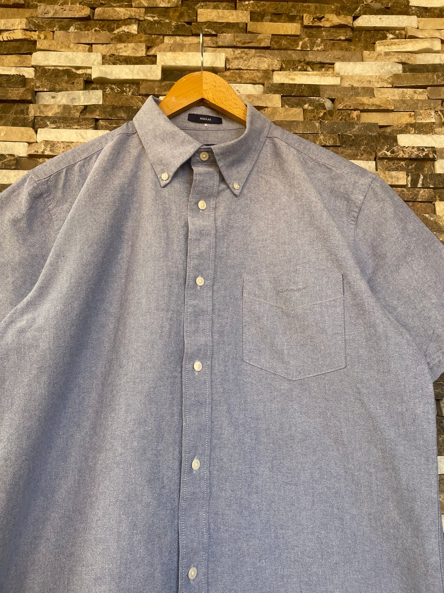 GANT ORIGINAL MEN SHORT SLEEVE SHIRT تلبيسة واسع مقاس