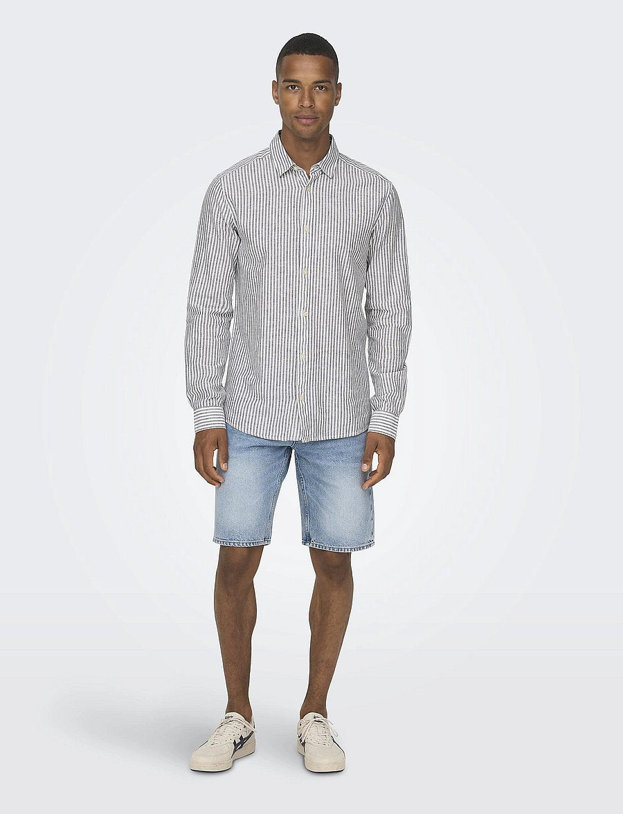 ONLY & SONS Original Men linen mix long sleeve shirt