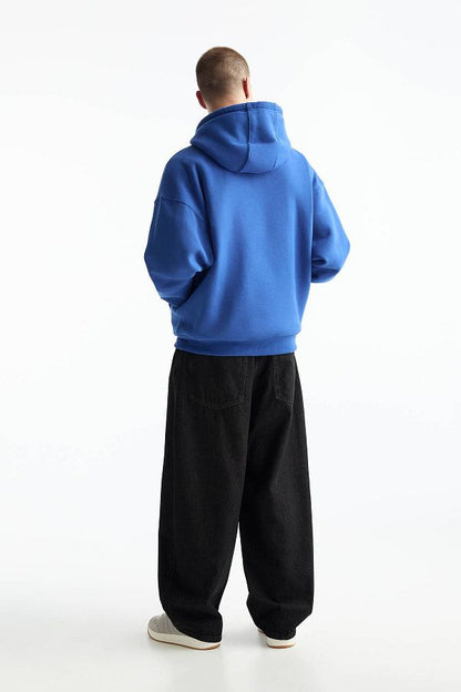 Pull&Bear Original Men Simple oversized Hoodie in Blue