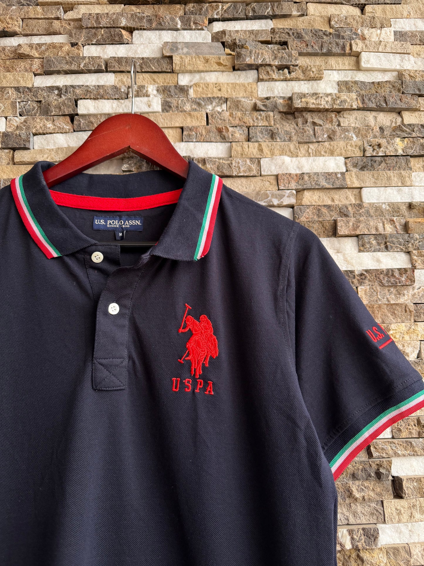 U.S Polo Assn Men polo-Shirt Slim Fit IN BLACK