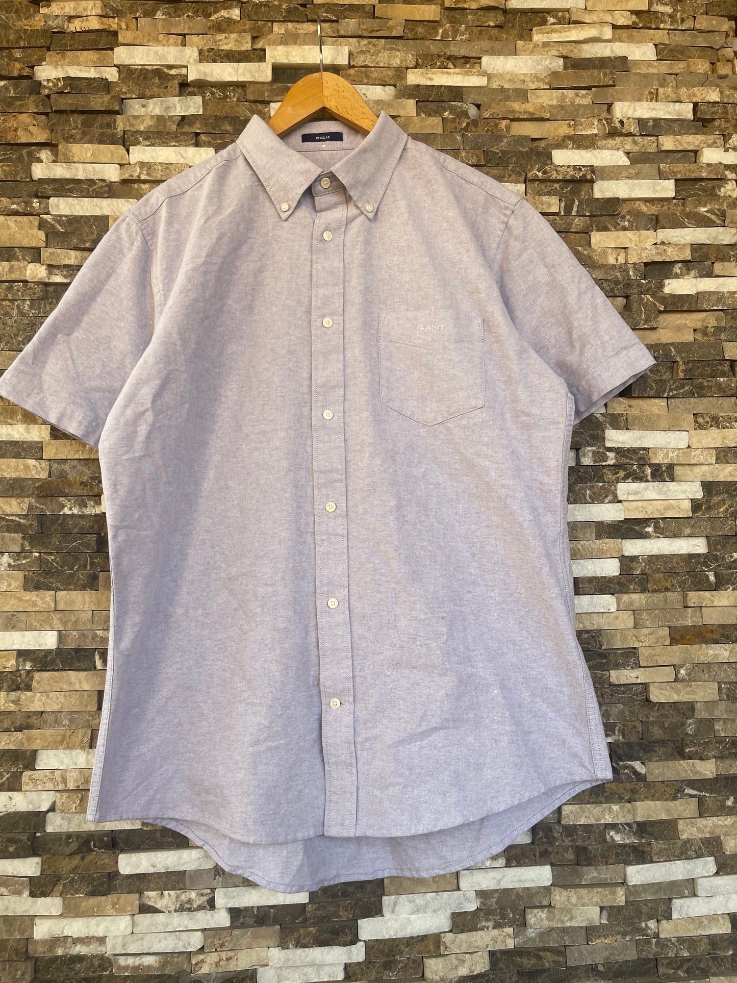 GANT ORIGINAL MEN SHORT SLEEVE SHIRT تلبيسة واسع مقاس