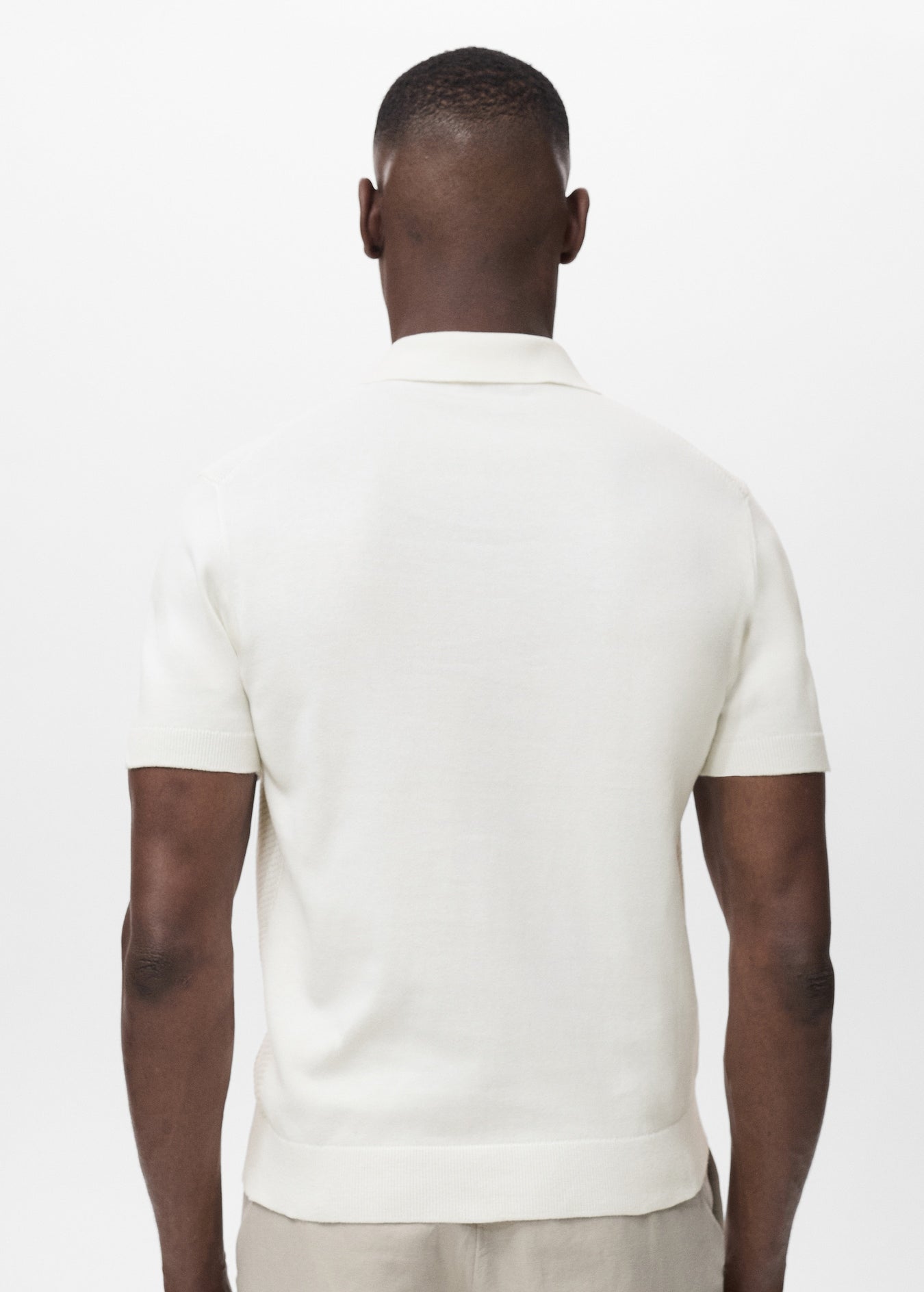 Mango Original Men RIBBED KNIT Polo-SHIRT 87037899