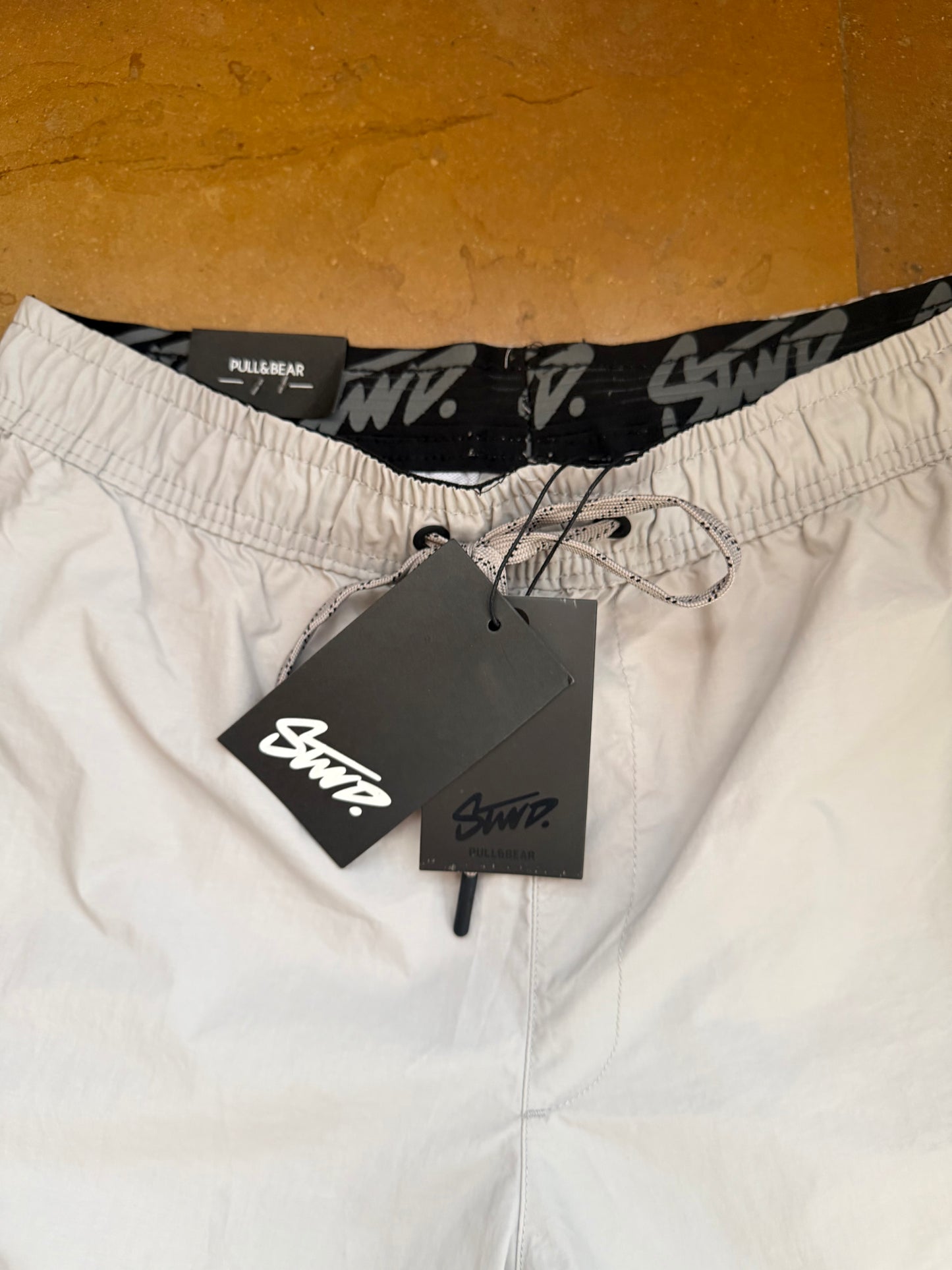Stwd ( PULL&BEAR) Original Men Swimming Suit In Light Grey