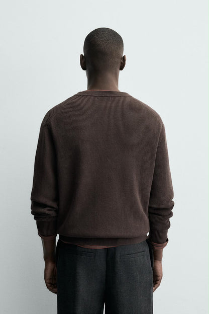 Zara Original Men Pullover - Brown