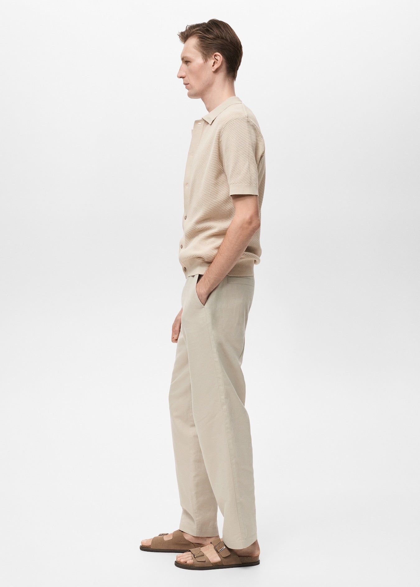 Mango Original Men RIBBED KNIT Polo-SHIRT 87077897