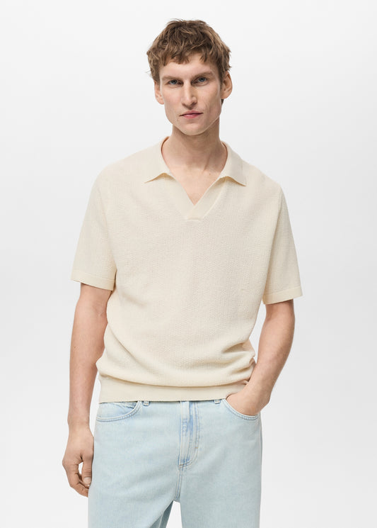Mango Original Men RIBBED KNIT Polo-SHIRT 87045934