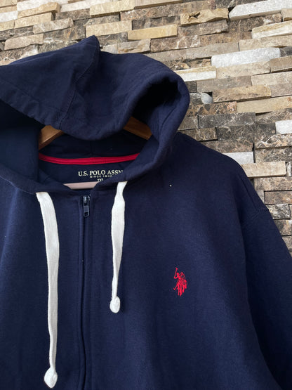 US Polo Assn Original Men Zip-Up Hoodie in Navy