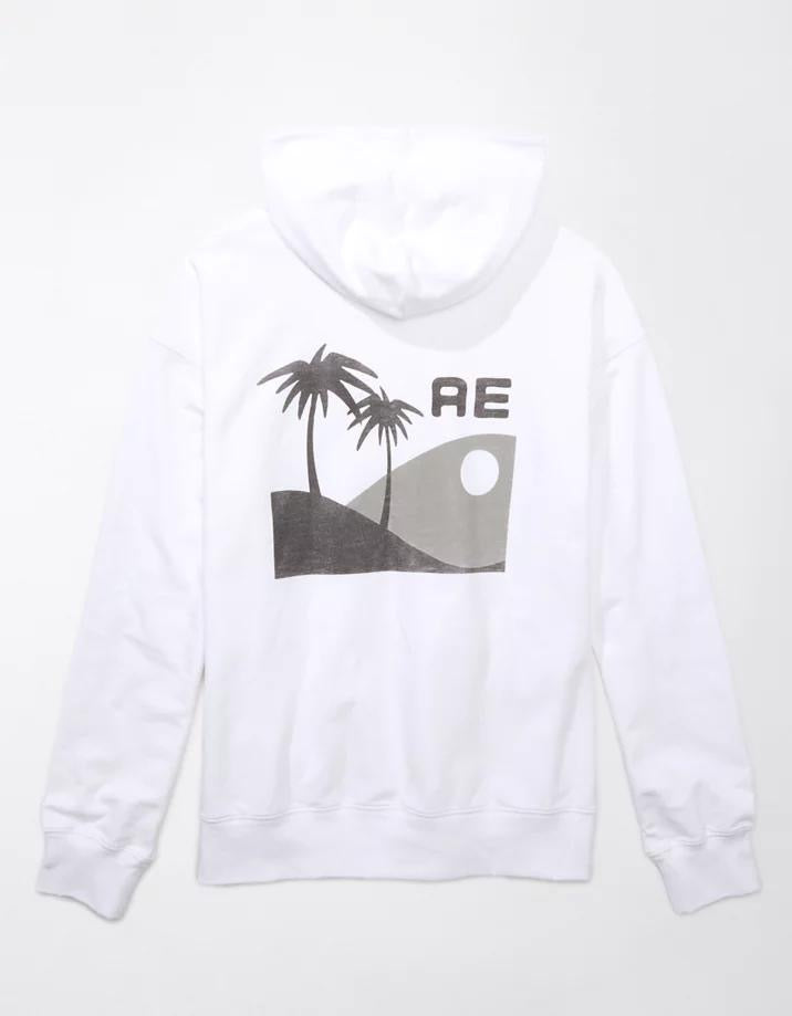 American Eagle Original Men Palm Tree Graphic Hoodie