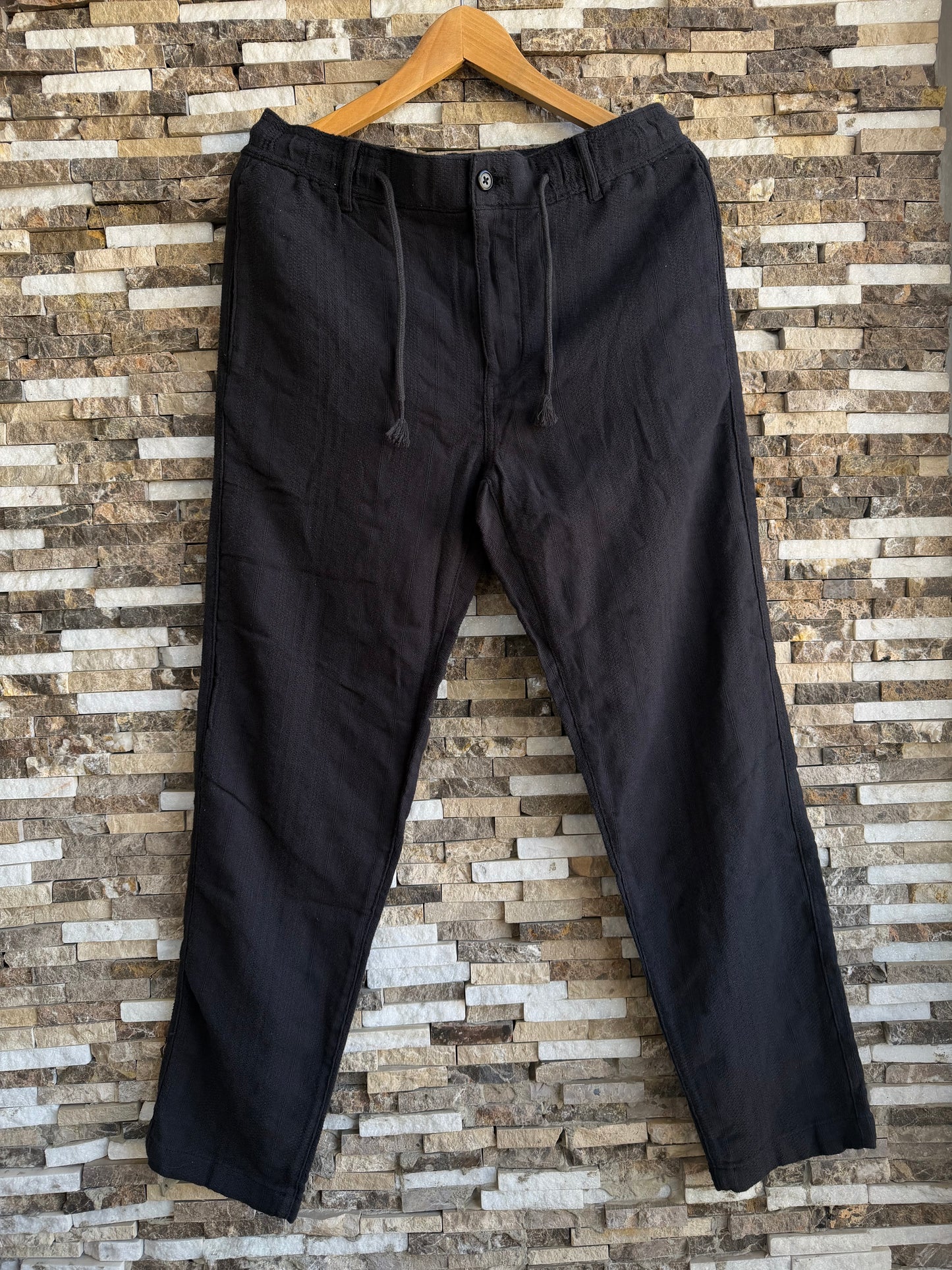 Colin Original Men Linen Pants In Black