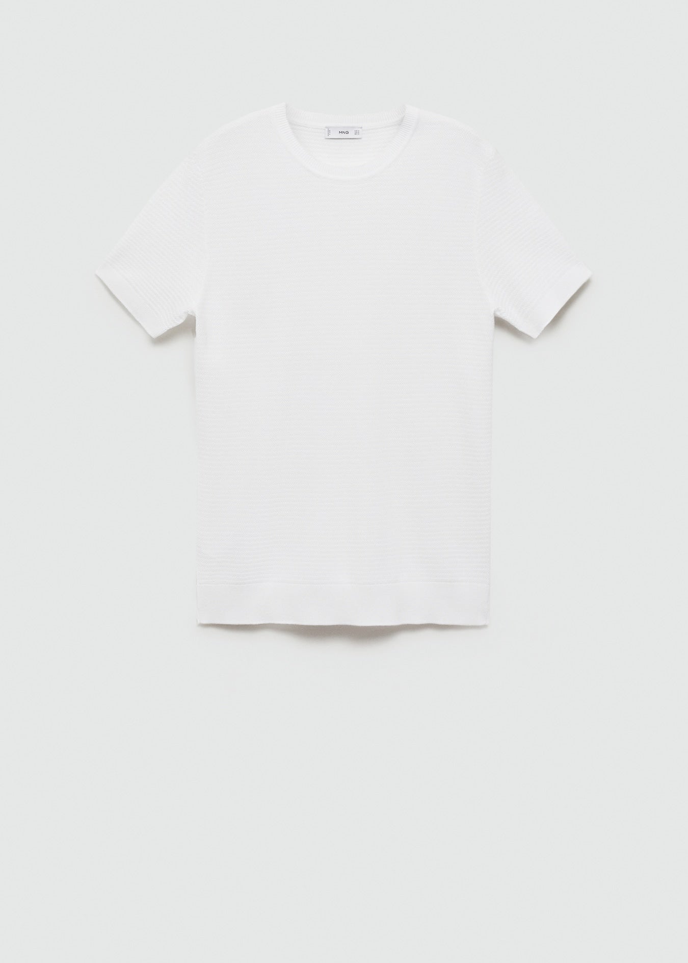 Mango Original Men RIBBED KNIT T-SHIRT 77032538