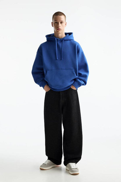 Pull&Bear Original Men Simple oversized Hoodie in Blue