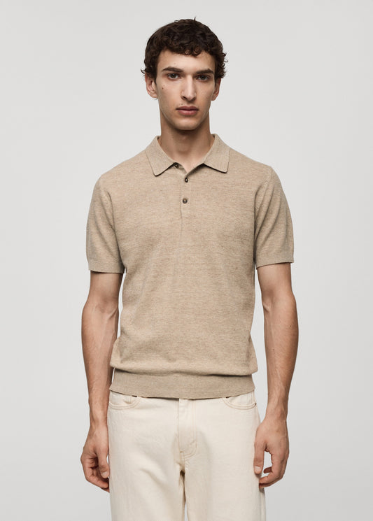 Mango Original Men RIBBED KNIT Polo-SHIRT 67075981