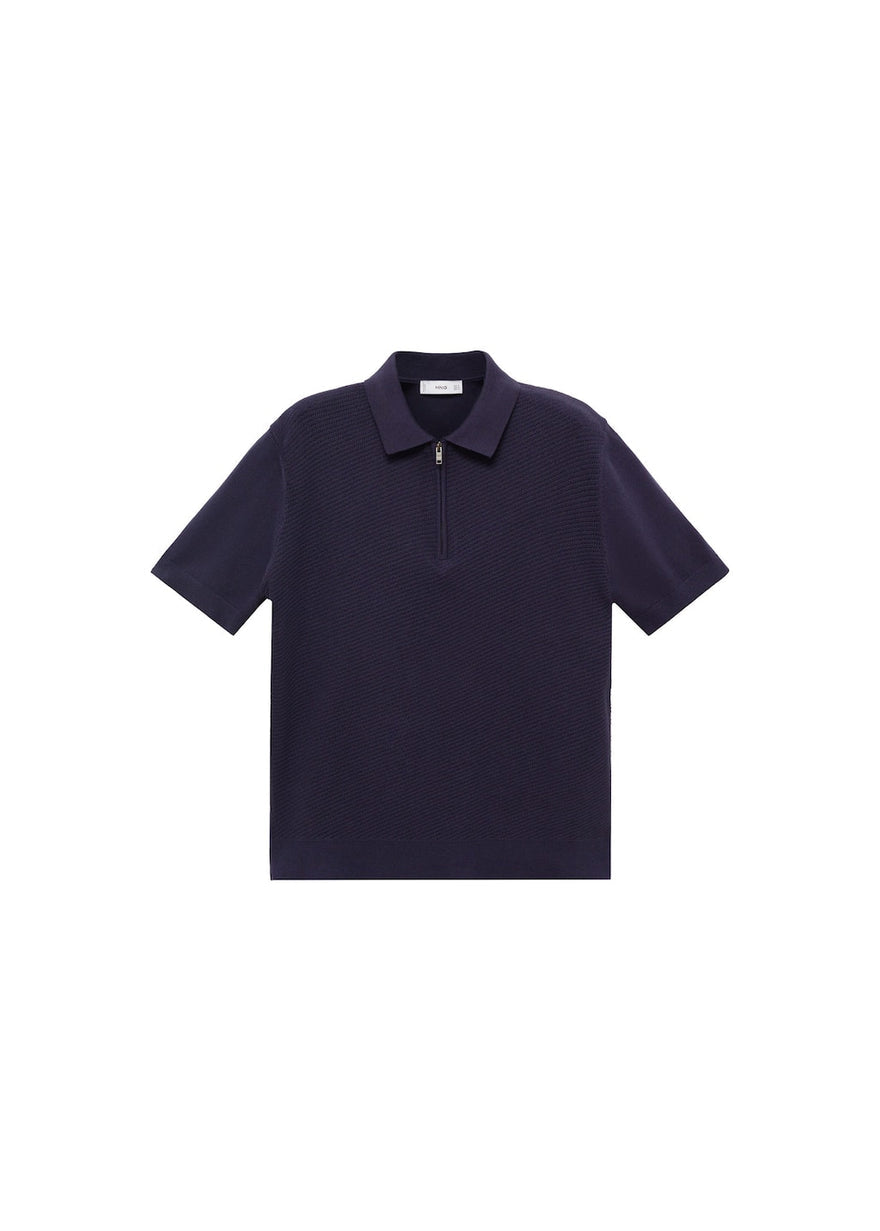 Mango Original Men RIBBED KNIT Polo-SHIRT 87037899