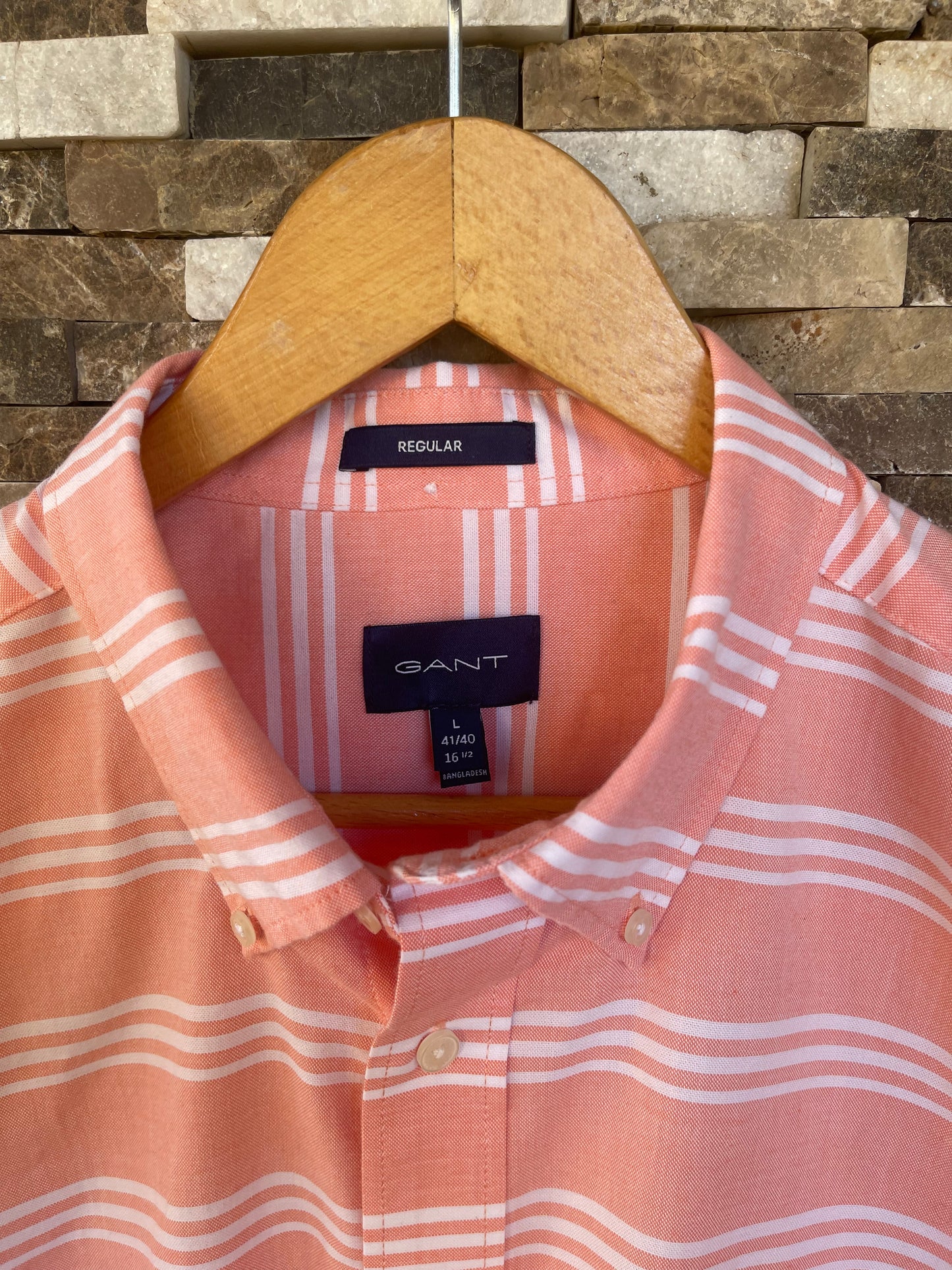 GANT ORIGINAL MEN SHORT SLEEVE SHIRT تلبيسة واسع مقاس