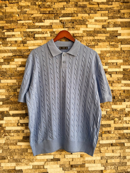 Mango Original Men RIBBED KNIT Polo-SHIRT