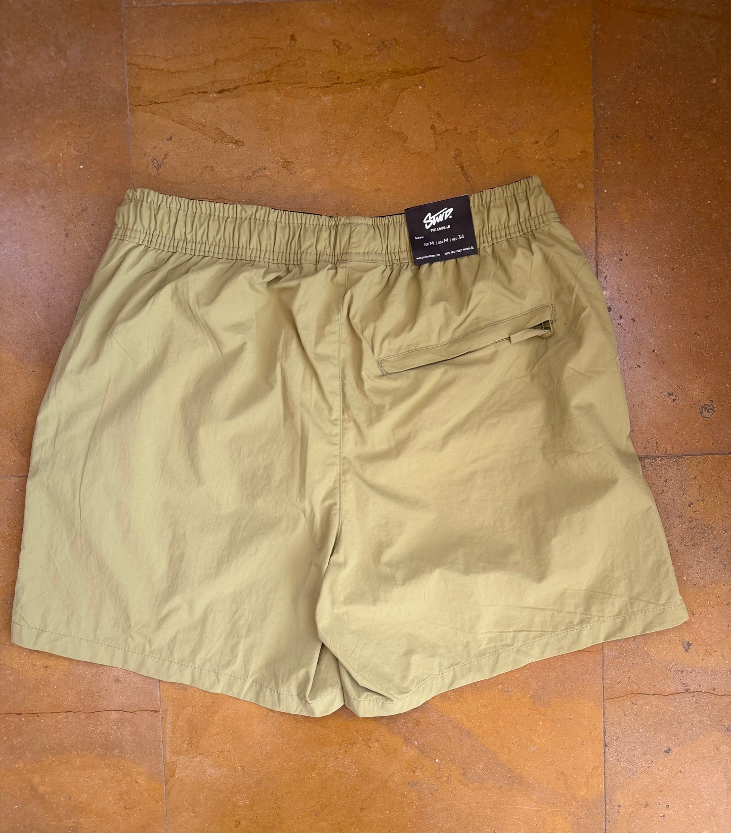 Stwd ( PULL&BEAR) Original Men Swimsuit In Olive 115