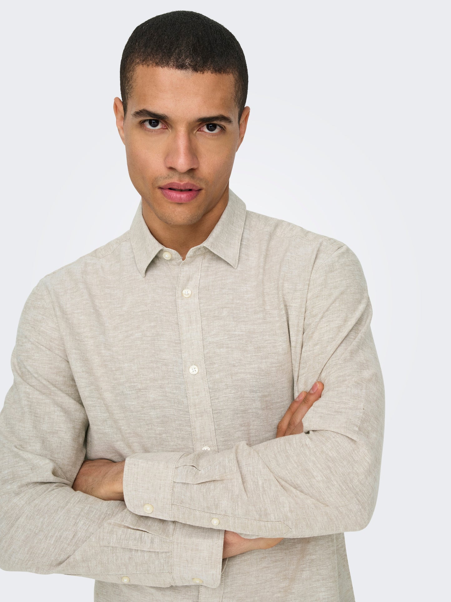 ONLY & SONS Original Men linen mix long sleeve shirt