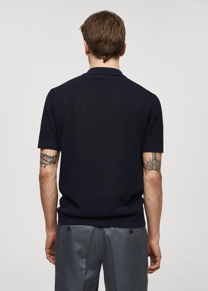 Mango Original Men RIBBED KNIT Polo-SHIRT 67099220