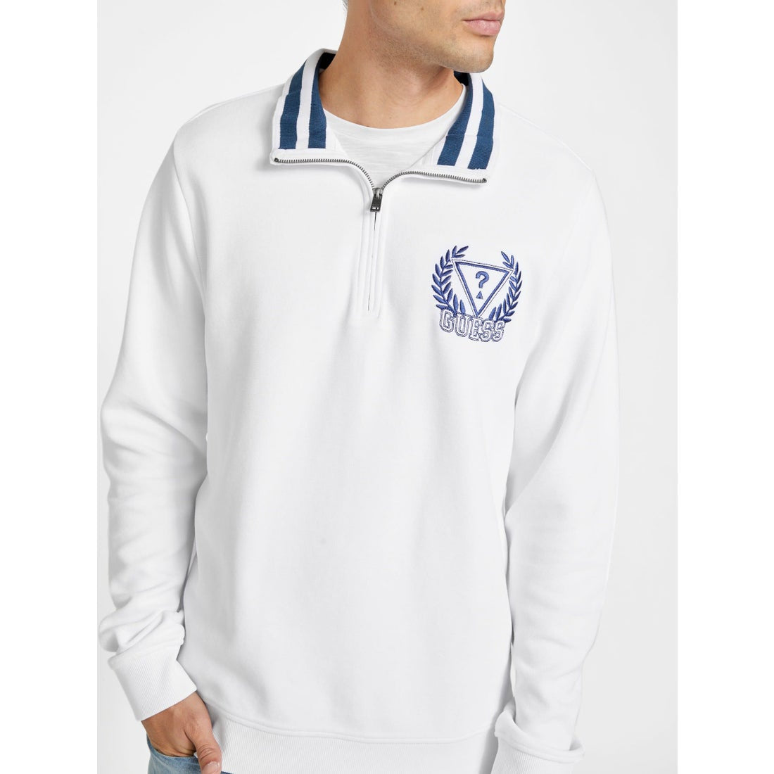 Guess Original Men Quarter zip-Up Hoodie