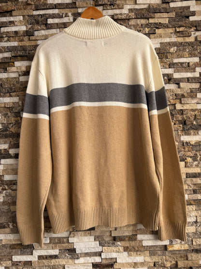 U.S. Polo Assn. Original Men Striped Half-Zip Knit Sweater