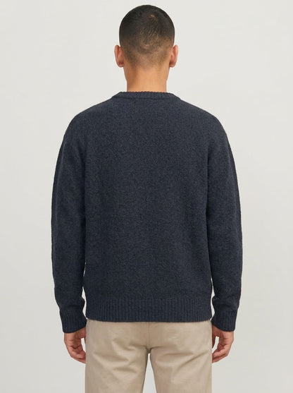 Jack & Jones Original Men fluffy crew neck sweater - Anthracite