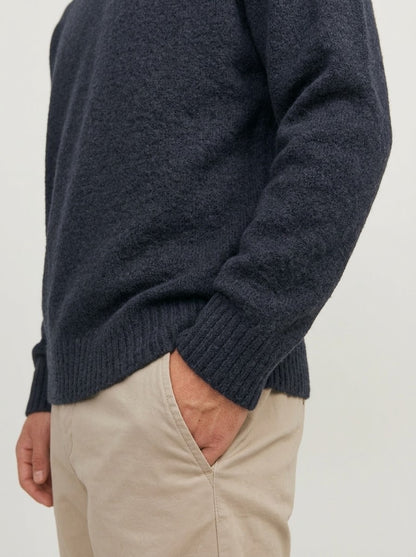 Jack & Jones Original Men fluffy crew neck sweater - Anthracite
