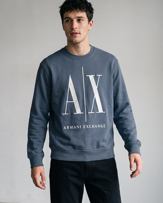 Armani Exchange Original Sweatshirt Unisex - Big Logo - Grey